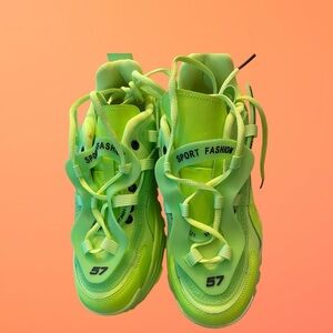 Dennis Basso Neon Green Athletic Shoes